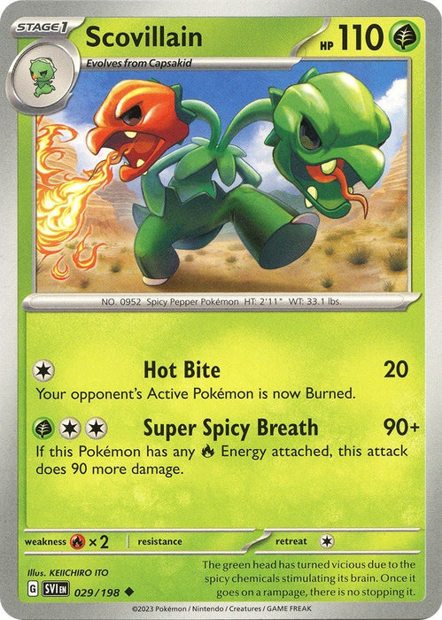 Pokemon Scovillain - 029/198 029/198 SV01: Scarlet & Violet Base Set Reverse Holo - EternaCards