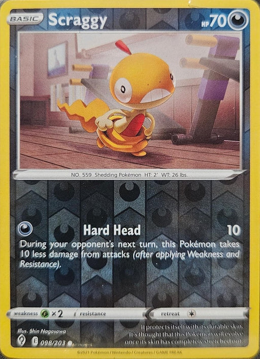 Pokemon Scraggy 098/203 SWSH07: Evolving Skies Normal - Eterna Cards
