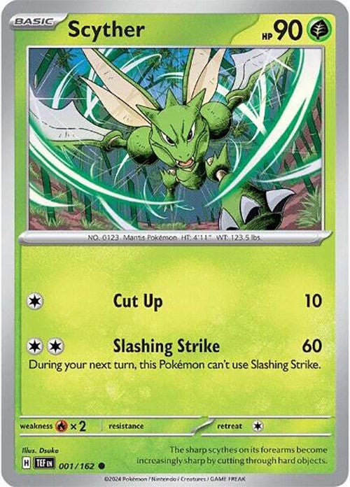Pokemon Scyther 001/162 SV05: Temporal Forces Reverse Holo - EternaCards