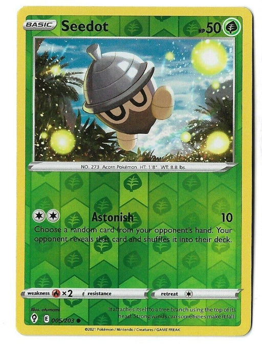 Pokemon Seedot 005/203 SWSH07: Evolving Skies Normal - Eterna Cards