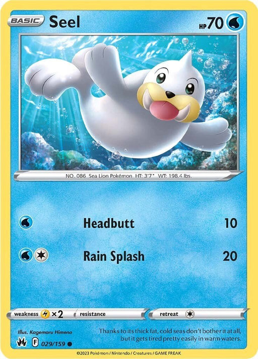 Pokemon Seel 029/159 SWSH: Crown Zenith Reverse Holo - EternaCards