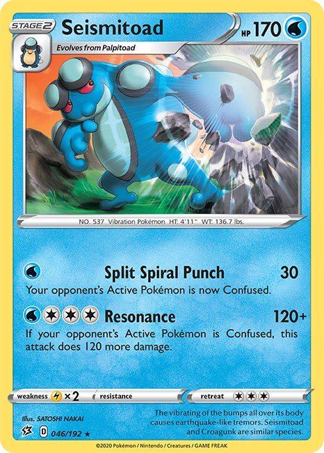 Pokemon Seismitoad 046/192 SWSH02: Rebel Clash Normal - Eterna Cards
