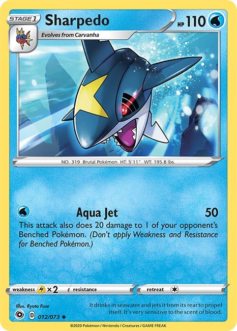 Pokemon Sharpedo 12/73 Champion's Path Reverse Holo - EternaCards