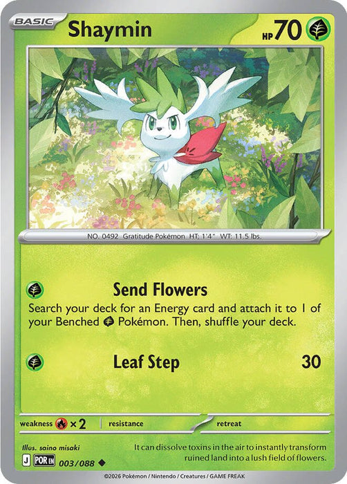 Pokemon Shaymin 003/088 ME03: Perfect Order Reverse Holo - EternaCards