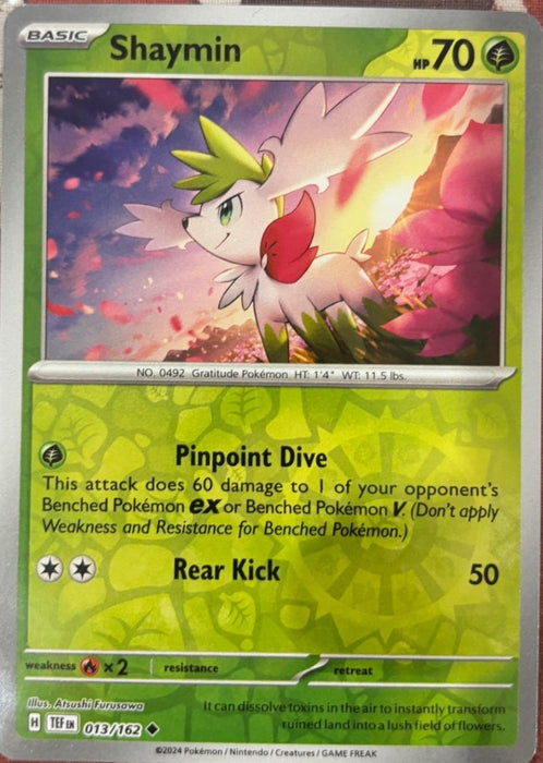 Pokemon Shaymin 013/162 SV05: Temporal Forces Normal - Eterna Cards