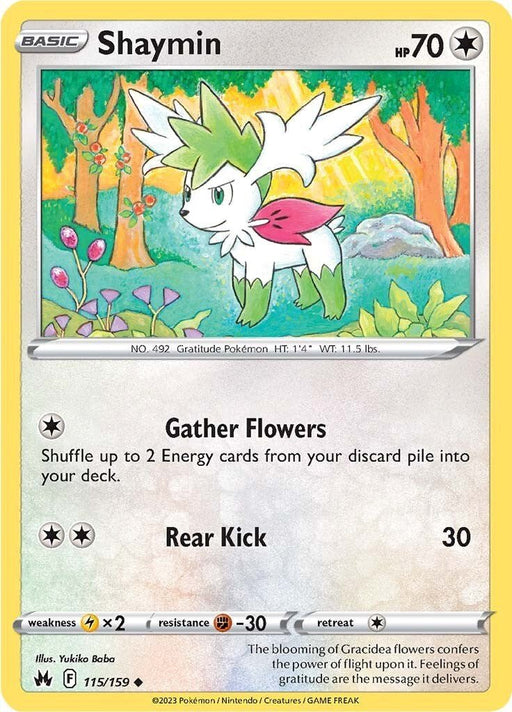 Pokemon Shaymin 115/159 SWSH: Crown Zenith Reverse Holo - EternaCards