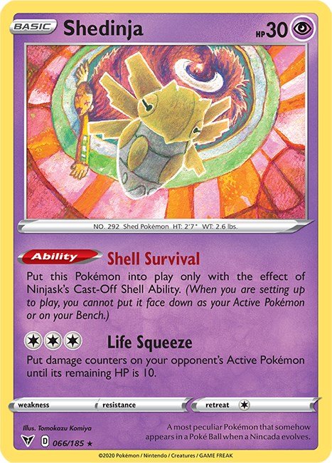 Pokemon Shedinja 066/185 SWSH04: Vivid Voltage Normal - Eterna Cards