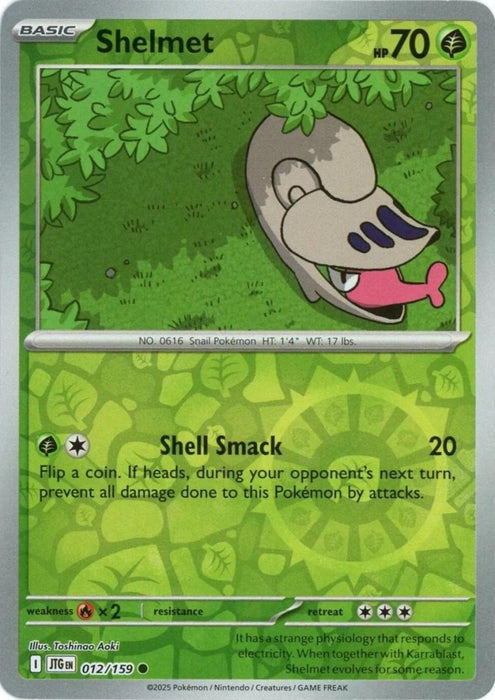 Pokemon Shelmet 012/159 SV09: Journey Together Reverse Holo - Eterna Cards