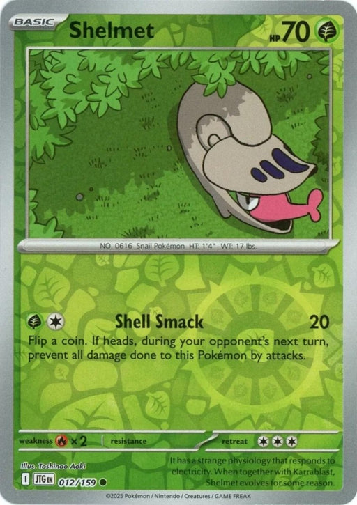 Pokemon Shelmet 012/159 SV09: Journey Together Reverse Holo - Eterna Cards