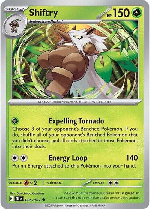 Pokemon Shiftry - 005/162 005/162 SV05: Temporal Forces Reverse Holo - EternaCards
