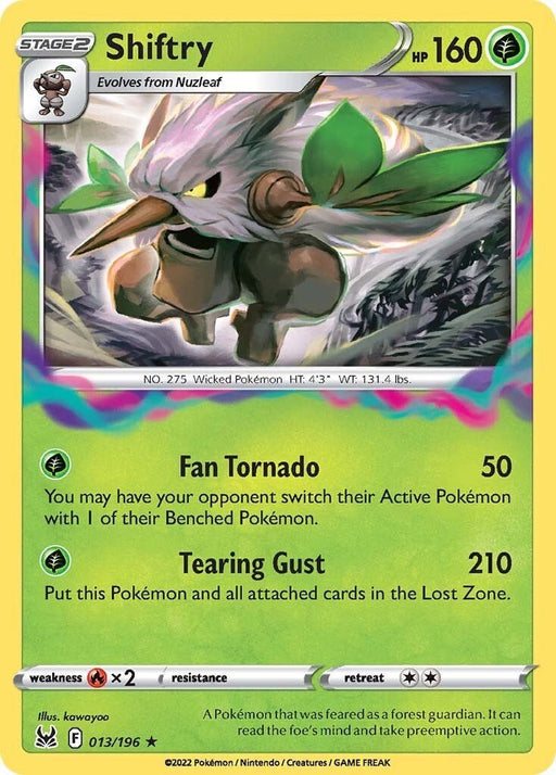 Pokemon Shiftry 013/196 SWSH11: Lost Origin Holo - EternaCards