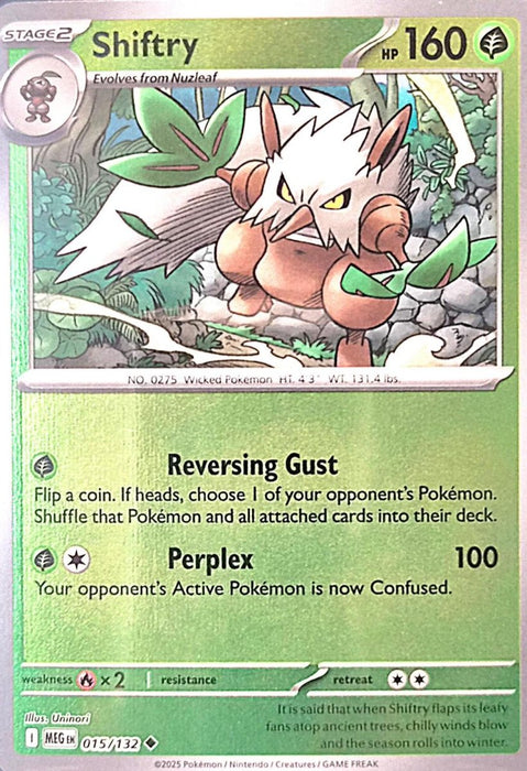 Pokemon Shiftry 015/132 ME01: Mega Evolution Normal - Eterna Cards