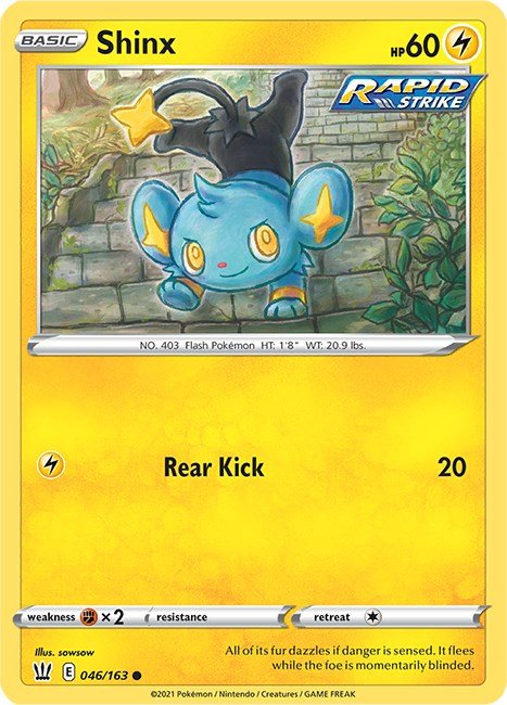 Pokemon Shinx 046/163 SWSH05: Battle Styles Reverse Holo - EternaCards