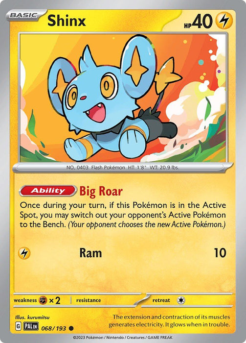 Pokemon Shinx - 068/193 068/193 SV02: Paldea Evolved Normal - EternaCards