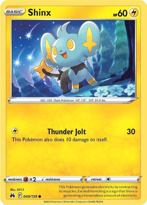 Pokemon Shinx (40) 040/159 SWSH: Crown Zenith Normal - Eterna Cards