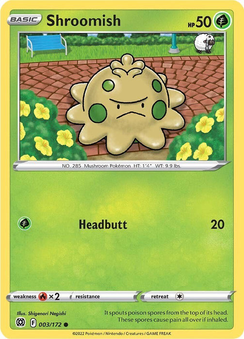 Pokemon Shroomish 003/172 SWSH09: Brilliant Stars Normal - EternaCards