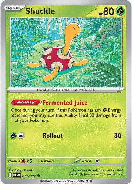 Pokemon Shuckle - 011/132 011/132 ME01: Mega Evolution Reverse Holo - EternaCards