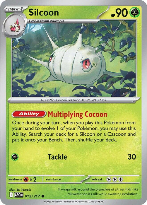 Pokemon Silcoon 012/217 ME: Ascended Heroes Normal - EternaCards