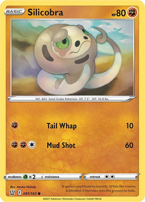 Pokemon Silicobra 081/163 SWSH05: Battle Styles Normal - Eterna Cards