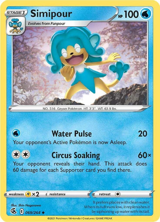 Pokemon Simipour 069/264 SWSH08: Fusion Strike Normal - Eterna Cards