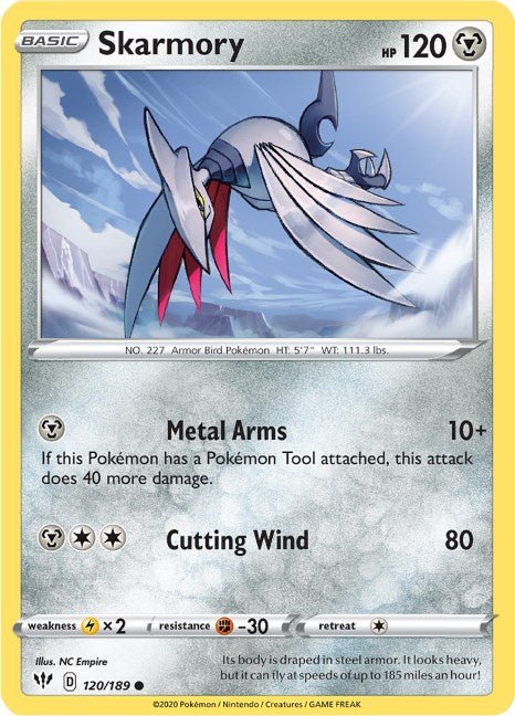 Pokemon Skarmory 120/189 SWSH03: Darkness Ablaze Normal - EternaCards