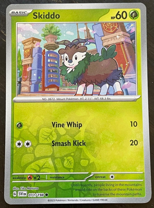 Pokemon Skiddo 011/198 SV01: Scarlet & Violet Base Set Normal - Eterna Cards