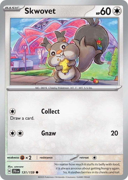 Pokemon Skwovet 131/159 SV09: Journey Together Normal - Eterna Cards