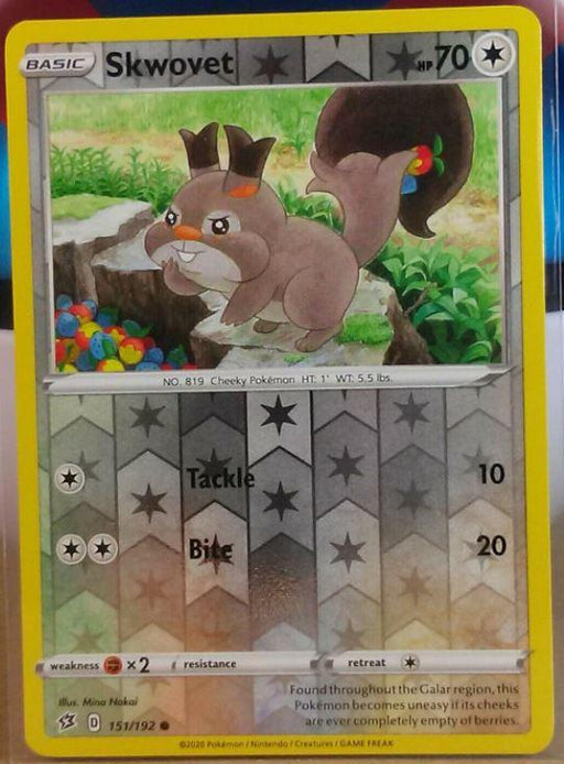 Pokemon Skwovet 151/192 SWSH02: Rebel Clash Normal - Eterna Cards