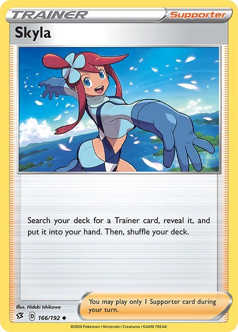 Pokemon Skyla 166/192 SWSH02: Rebel Clash Reverse Holo - EternaCards