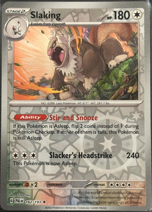 Pokemon Slaking 162/193 SV02: Paldea Evolved Holo - Eterna Cards