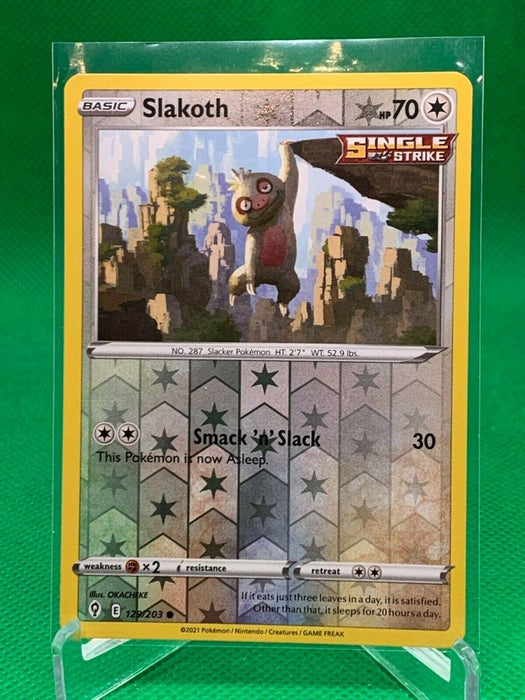 Pokemon Slakoth 129/203 SWSH07: Evolving Skies Normal - Eterna Cards