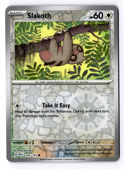 Pokemon Slakoth - 145/191 SV08: Surging Sparks Normal - Eterna Cards