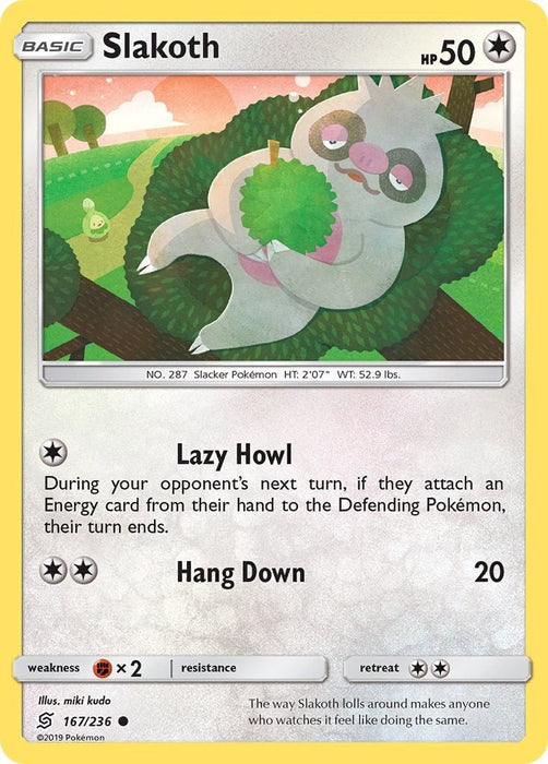 Pokemon Slakoth (167) 167/236 SM - Unified Minds Normal - Eterna Cards