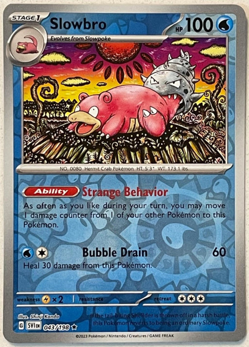 Pokemon Slowbro 043/198 SV01: Scarlet & Violet Base Set Reverse Holo - Eterna Cards
