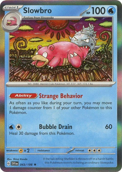 Pokemon Slowbro 043/198 SV01: Scarlet & Violet Base Set Reverse Holo - EternaCards