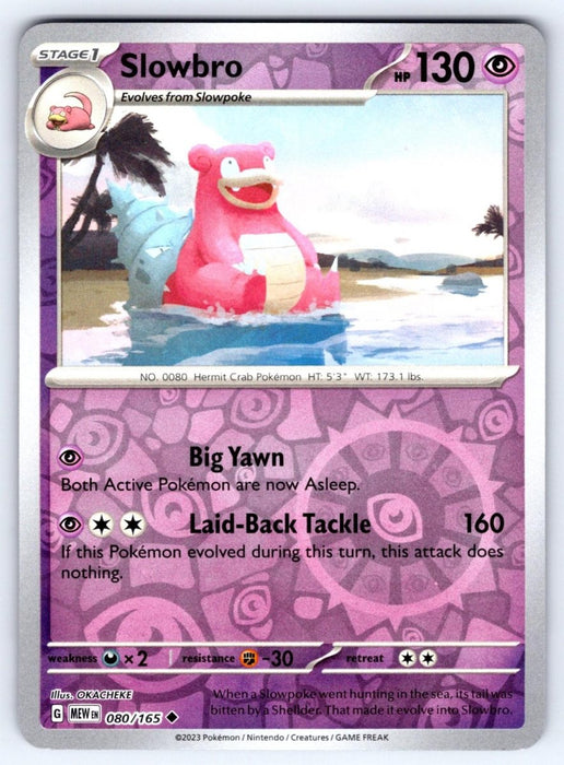 Pokemon Slowbro 080/165 SV: Scarlet & Violet 151 Normal - Eterna Cards