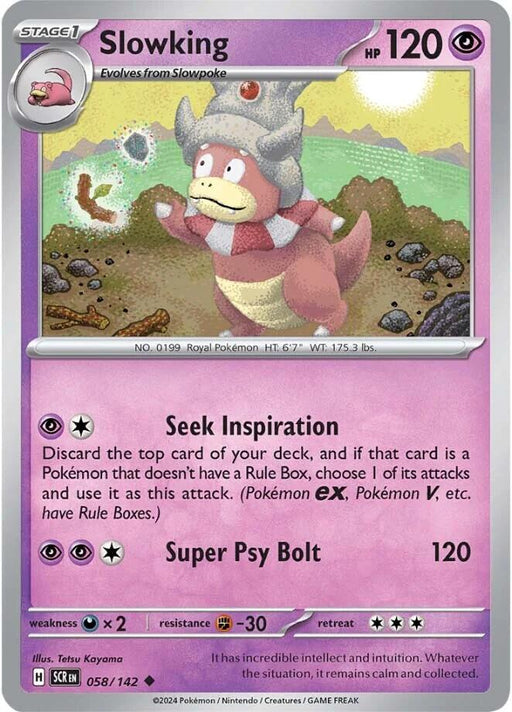 Pokemon Slowking 058/142 SV07: Stellar Crown Reverse Holo - EternaCards