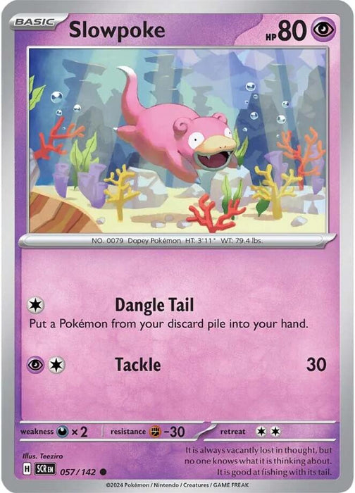 Pokemon Slowpoke 057/142 SV07: Stellar Crown Reverse Holo - EternaCards