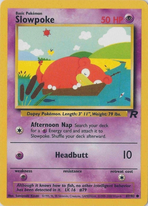 Pokemon Slowpoke 67/82 Team Rocket Unlimited - Eterna Cards