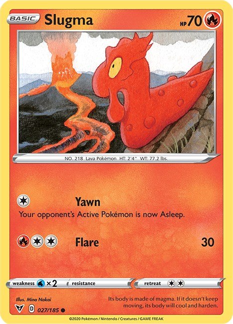 Pokemon Slugma 027/185 SWSH04: Vivid Voltage Normal - EternaCards