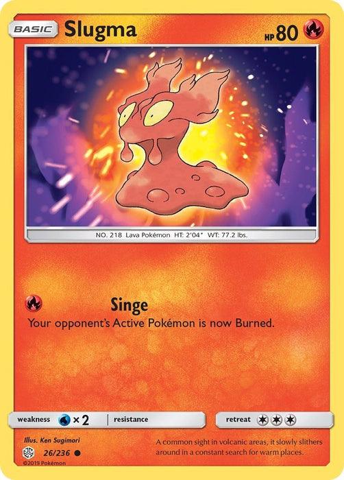 Pokemon Slugma 26/236 SM - Cosmic Eclipse Normal - Eterna Cards