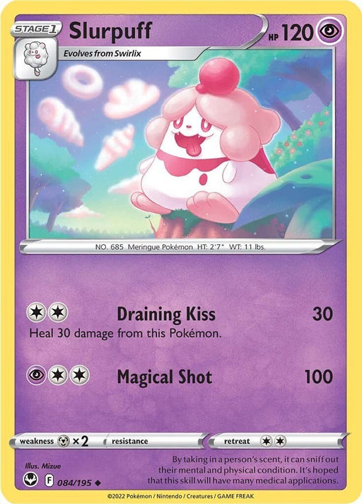 Pokemon Slurpuff 084/195 SWSH12: Silver Tempest Reverse Holo - EternaCards