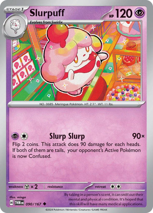 Pokemon Slurpuff 090/167 SV06: Twilight Masquerade Reverse Holo - EternaCards