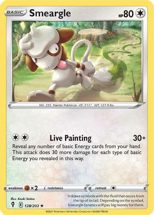 Pokemon Smeargle 128/203 SWSH07: Evolving Skies Normal - Eterna Cards