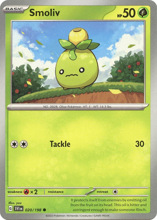 Pokemon Smoliv - 020/198 020/198 SV01: Scarlet & Violet Base Set Normal - EternaCards