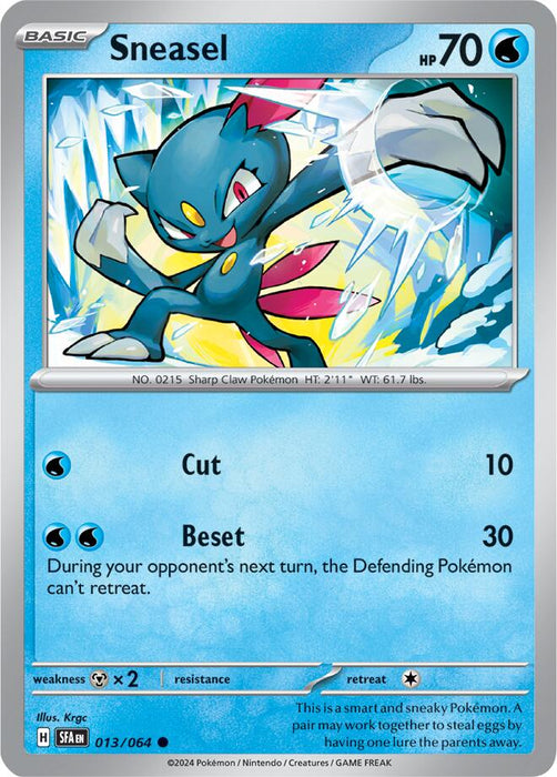 Pokemon Sneasel 013/064 SV: Shrouded Fable Reverse Holo - EternaCards