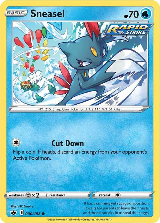Pokemon Sneasel 030/198 SWSH06: Chilling Reign Normal - EternaCards