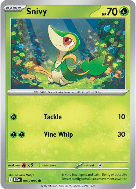 Pokemon Snivy 001/086 SV: Black Bolt Normal - EternaCards