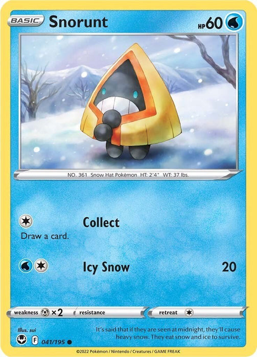 Pokemon Snorunt 041/195 SWSH12: Silver Tempest Reverse Holo - EternaCards