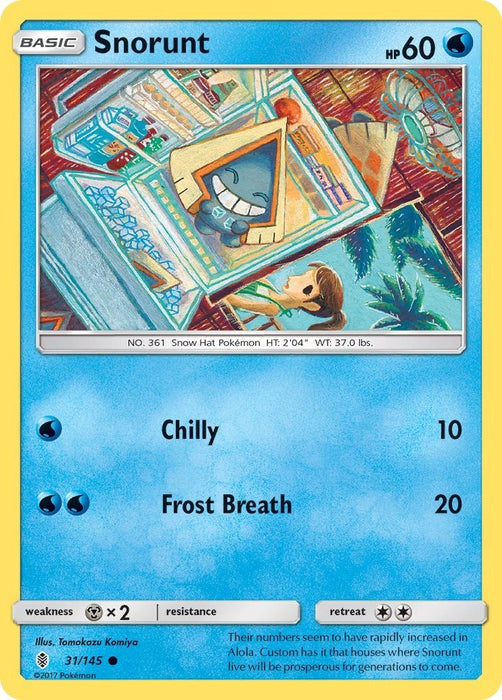 Pokemon Snorunt 31/145 SM - Guardians Rising Normal - Eterna Cards